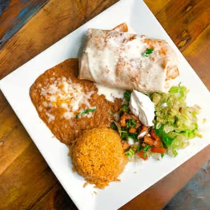 31. Fajita Burrito Platter.