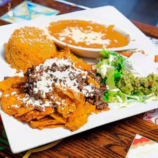 59. Chilaquiles Rojos Platter.