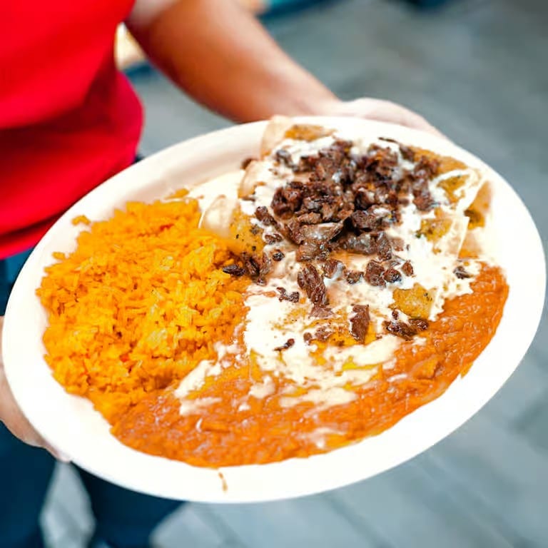 43. Enchiladas Al Carbon Platter.