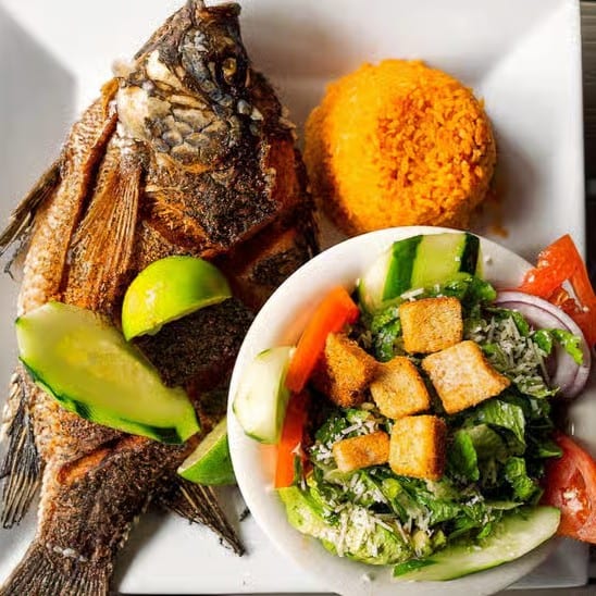 107. Whole Fried Fish.